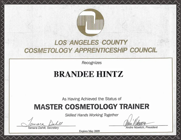Certificate cosmetology 1000x772